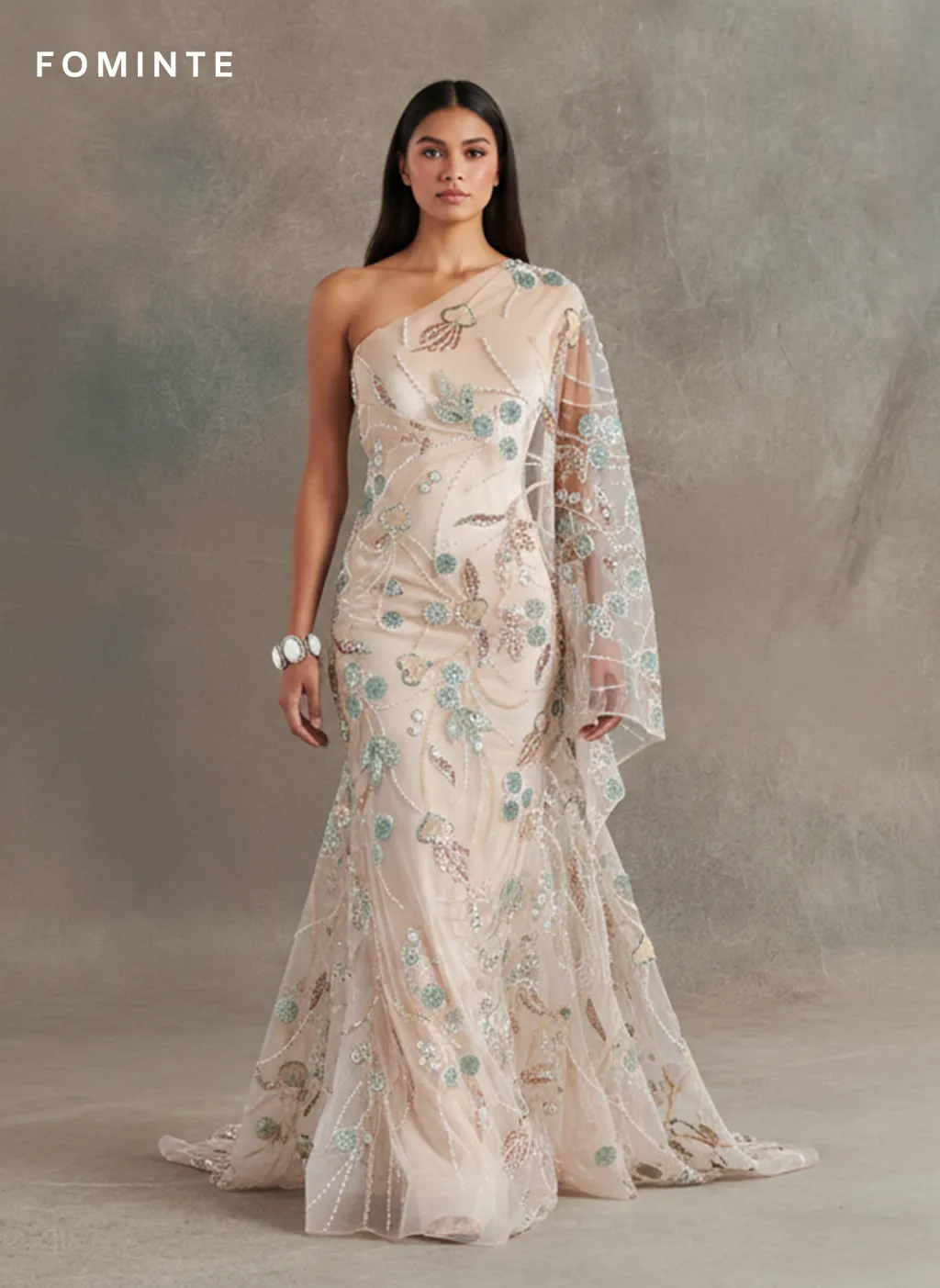 FT25-244: Ethereal Underwater Garden Beaded Lace for Bridal Gowns wholesale