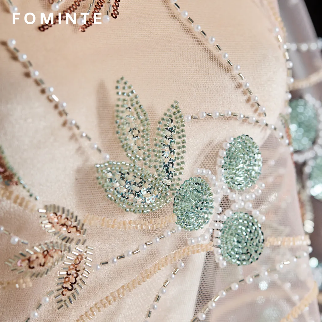 FT25-244: Ethereal Underwater Garden Beaded Lace for Bridal Gowns wholesale