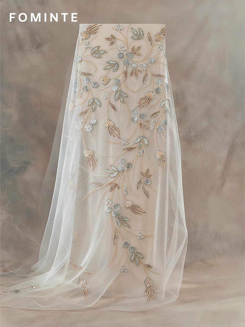 FT25-244: Ethereal Underwater Garden Beaded Lace for Bridal Gowns wholesale