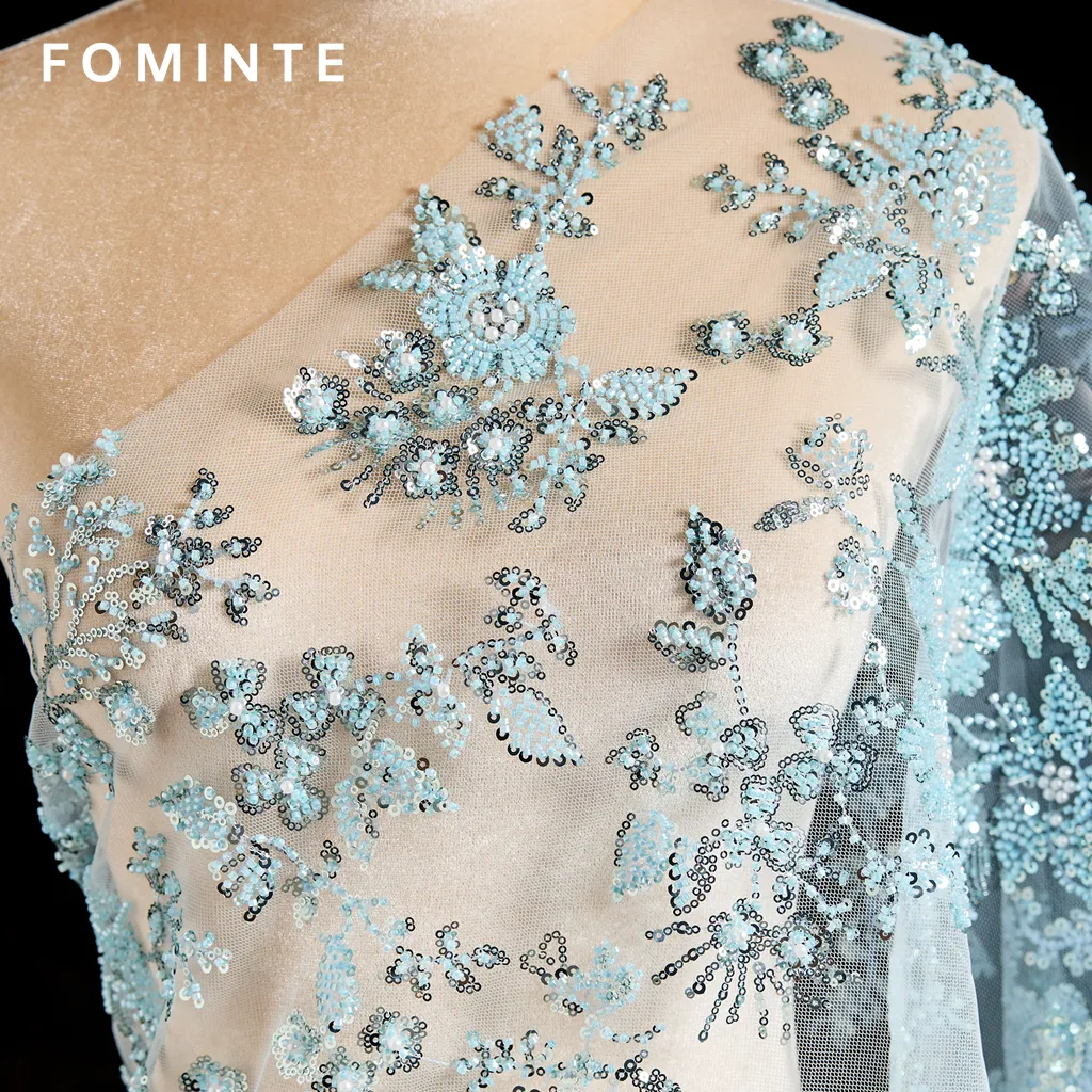 FT25-292: Romantic 3D Floral Beaded Lace for Prom and Bridal Gowns wholesale