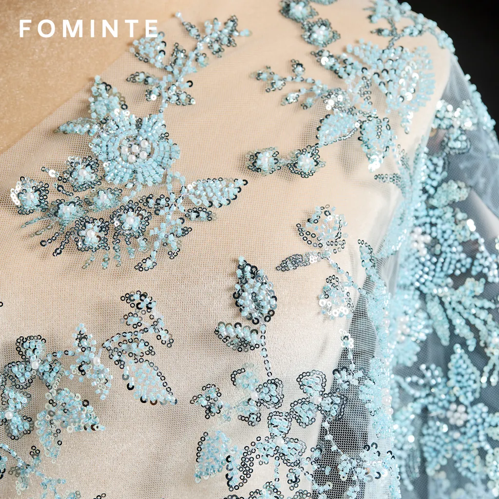 FT25-292: Romantic 3D Floral Beaded Lace for Prom and Bridal Gowns wholesale