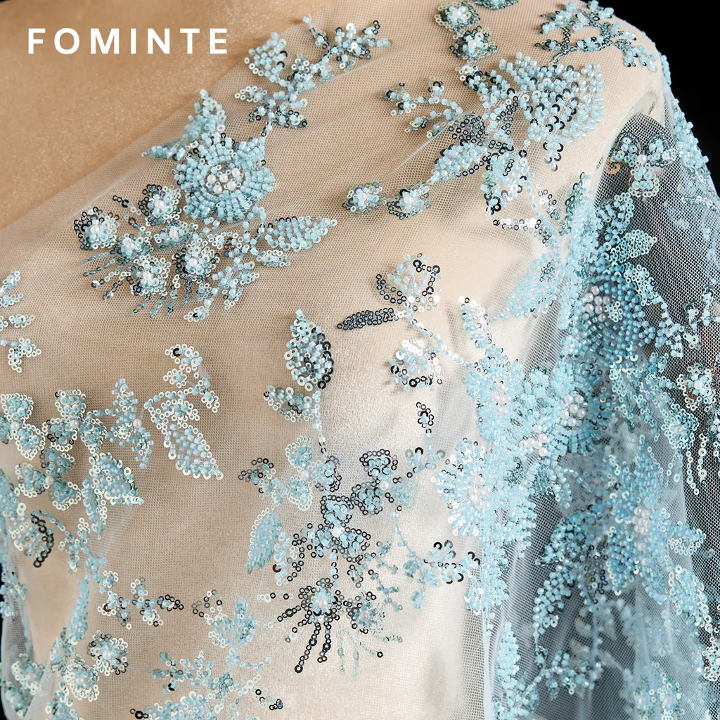 FT25-292: Romantic 3D Floral Beaded Lace for Prom and Bridal Gowns wholesale