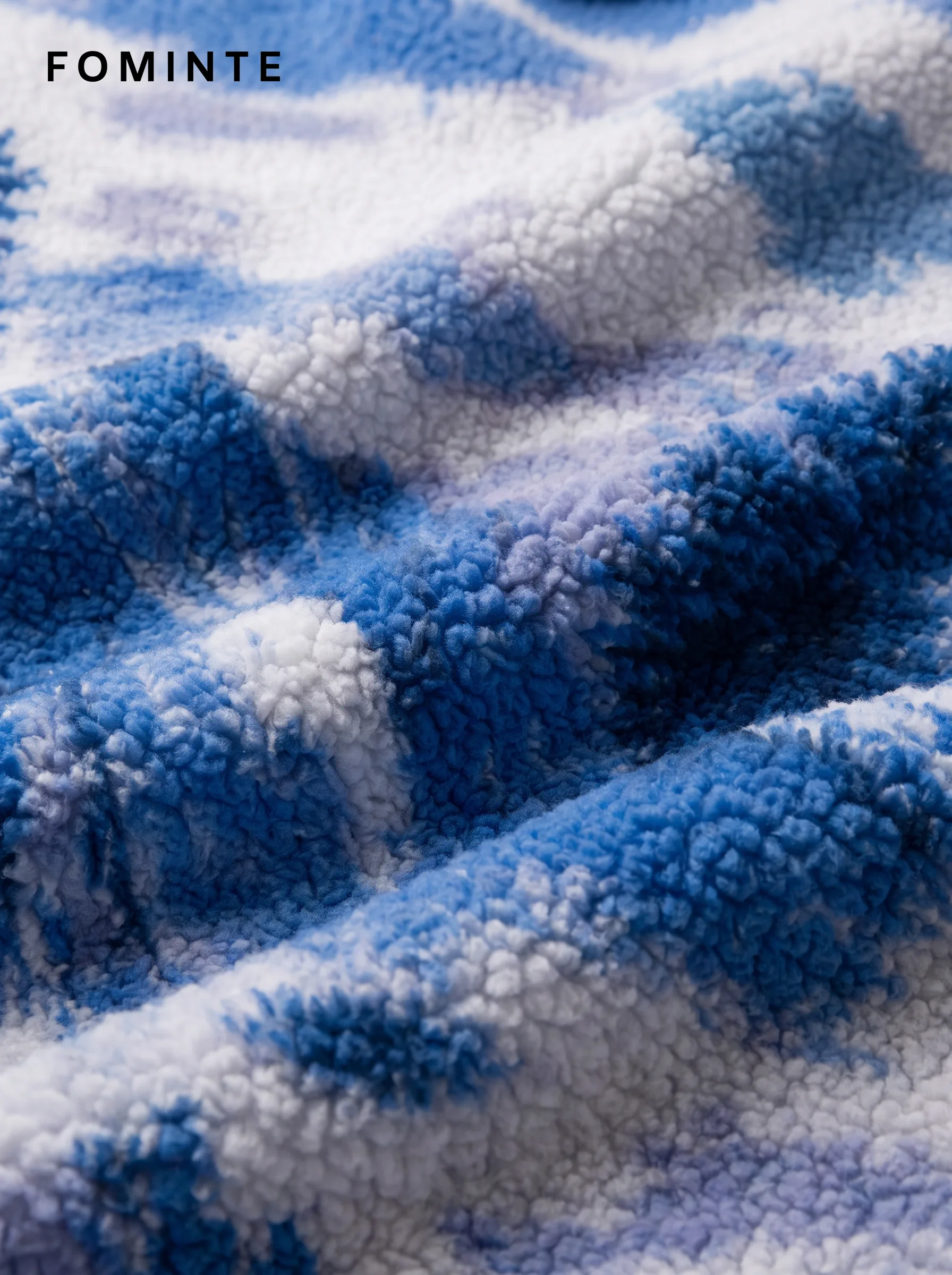 Blue Cloud and Mountain Full-Zip Fleece Jacket