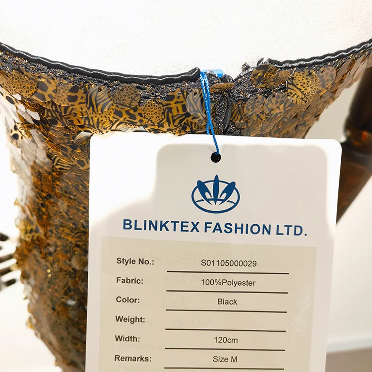 Gold Printed Sequin Maxi Dress - S01105000029