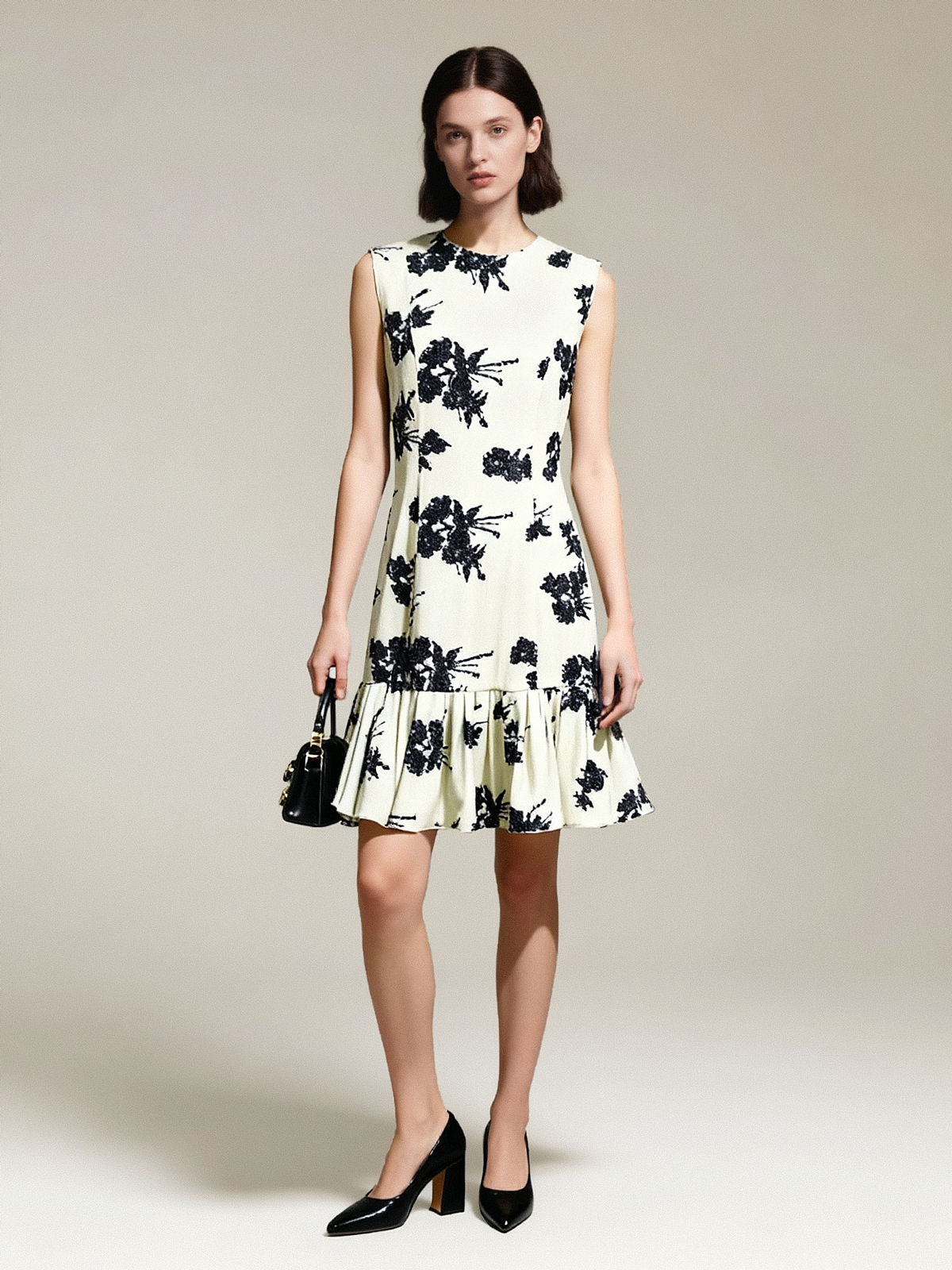 Retro Floral Sequin Mini Dress - S01105000047