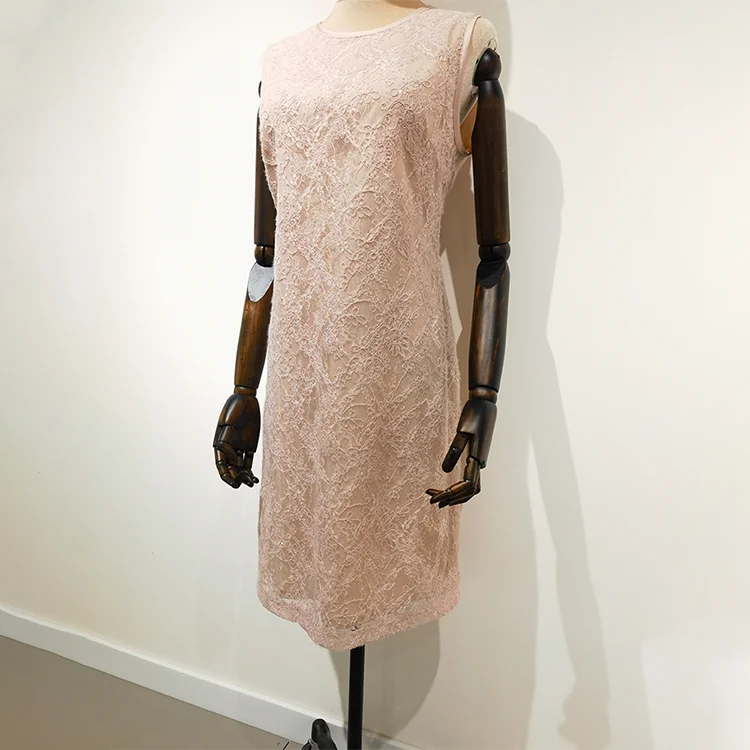 Blush Pink Sequin Lace Sheath Dress - S01105000055