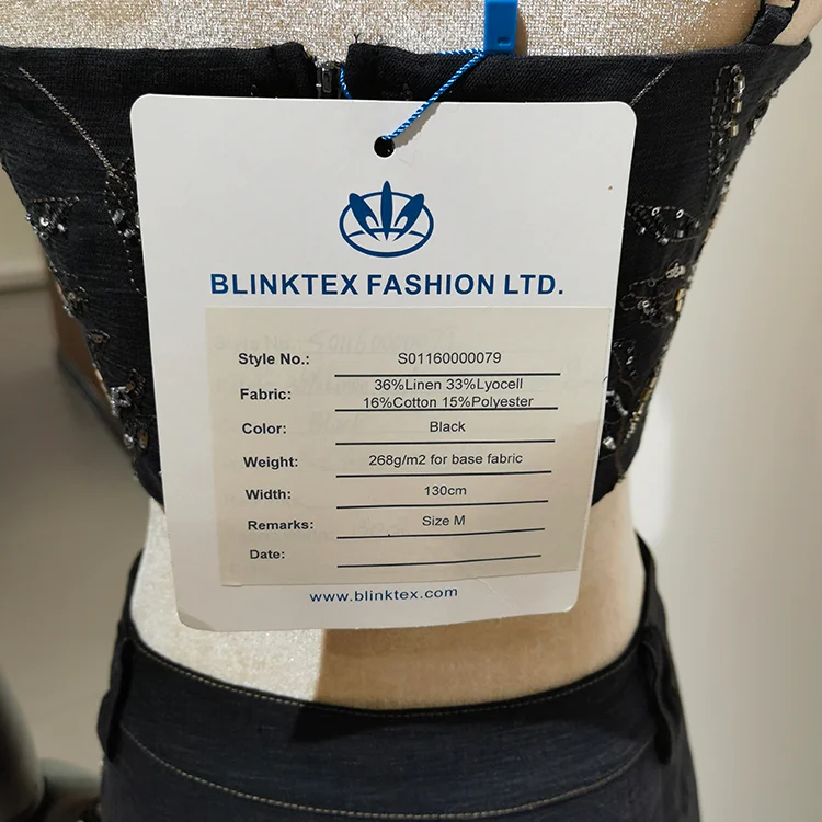 Black Embroidered Sequin Crop Top - S01160000079