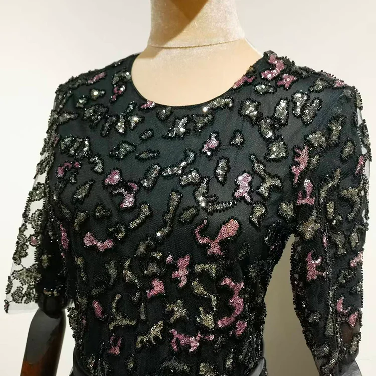 Lace Sequined Cocktail Dress - S01305000004