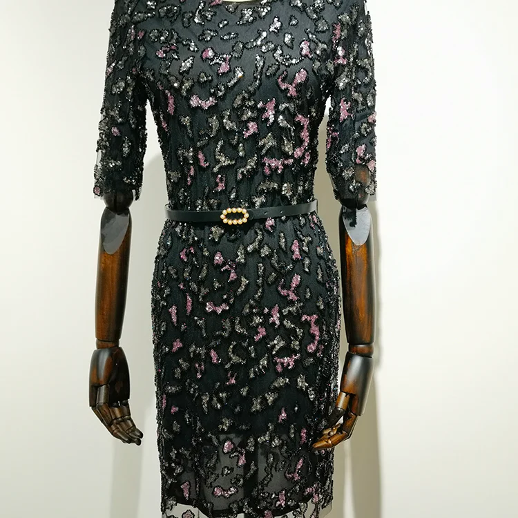 Lace Sequined Cocktail Dress - S01305000004