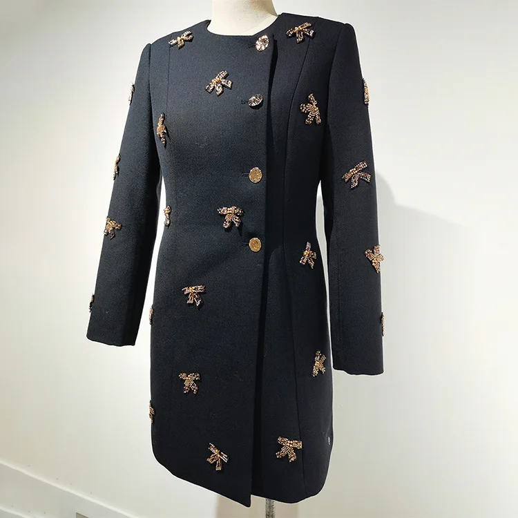 Black Mesh Sequin Mini Dress - S01305000013