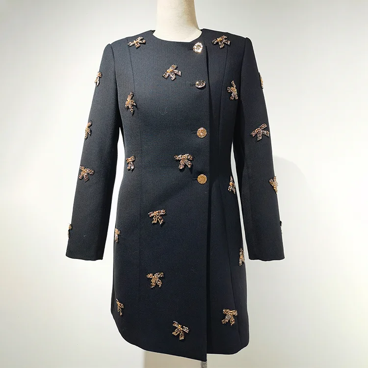 Black Mesh Sequin Mini Dress - S01305000013