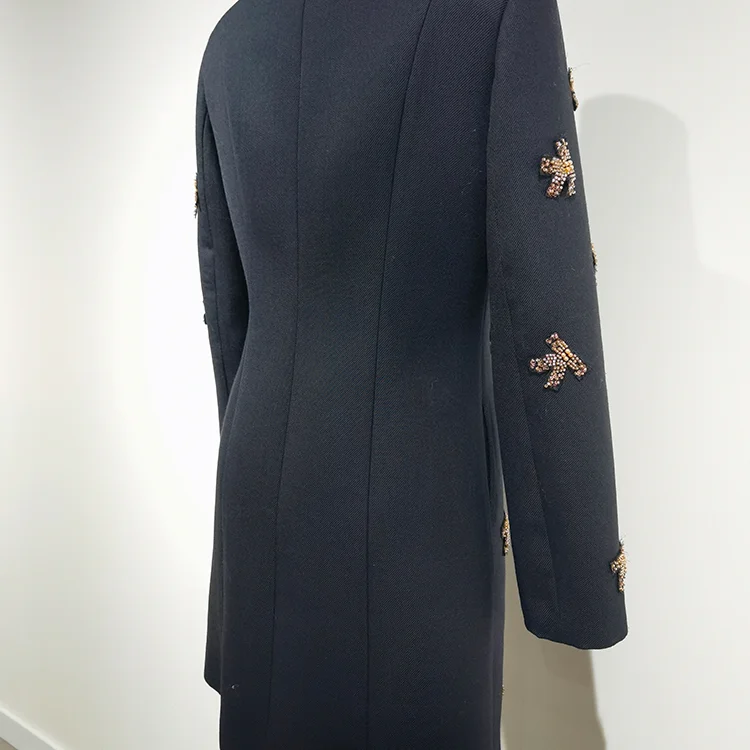 Black Mesh Sequin Mini Dress - S01305000013