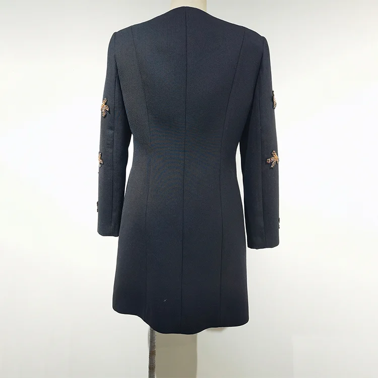 Black Mesh Sequin Mini Dress - S01305000013