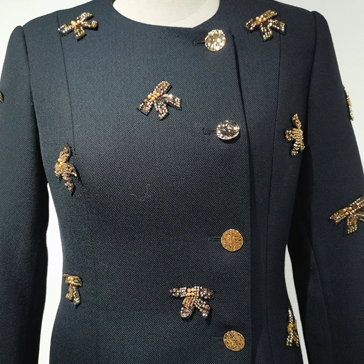 Black Mesh Sequin Mini Dress - S01305000013