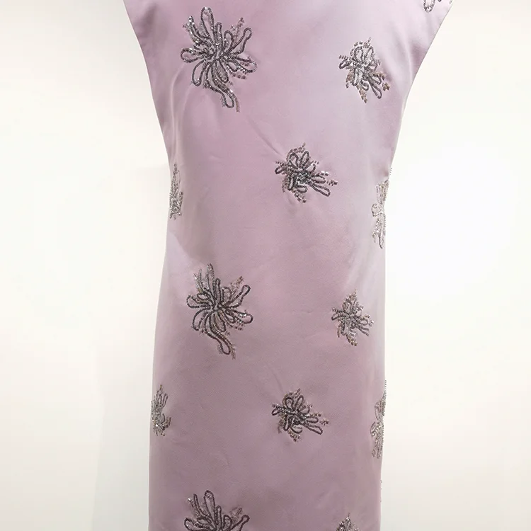 Beaded V-Neck Mini Dress - S01305000017