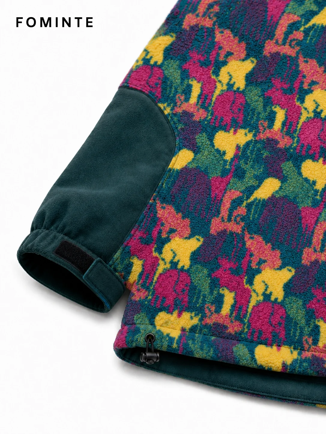 Fleece Outdoor Spliced Stand Collar Pullover - All-Over Print Wholesale Custom Sportswear - FM0801000411-6