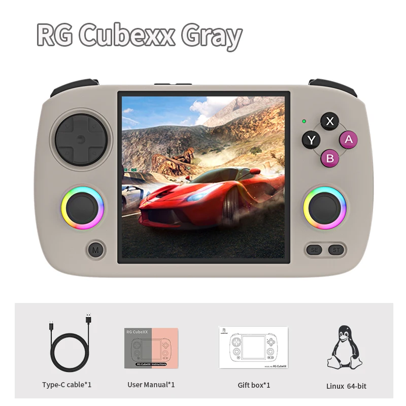 ANBERNIC RG CubeXX Retro Handheld Games Console Linux RGB Joystick Video Gaming Player Supports WIFI HD TV Connection