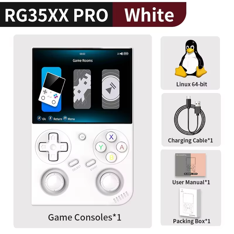 Anbernic RG35XX PRO Retro Handheld Game Console Retro Video Gaming Player Linux 64-bit 3.5IPS Screen3200mAh 256G PSP