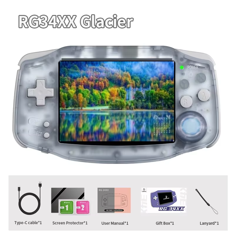 ANBERNIC RG34XX Retro Handheld Game Console 3.4” IPS Linux 64-bit 3500mAh Video Gaming Player Supports Streaming WIFI Bluetooth