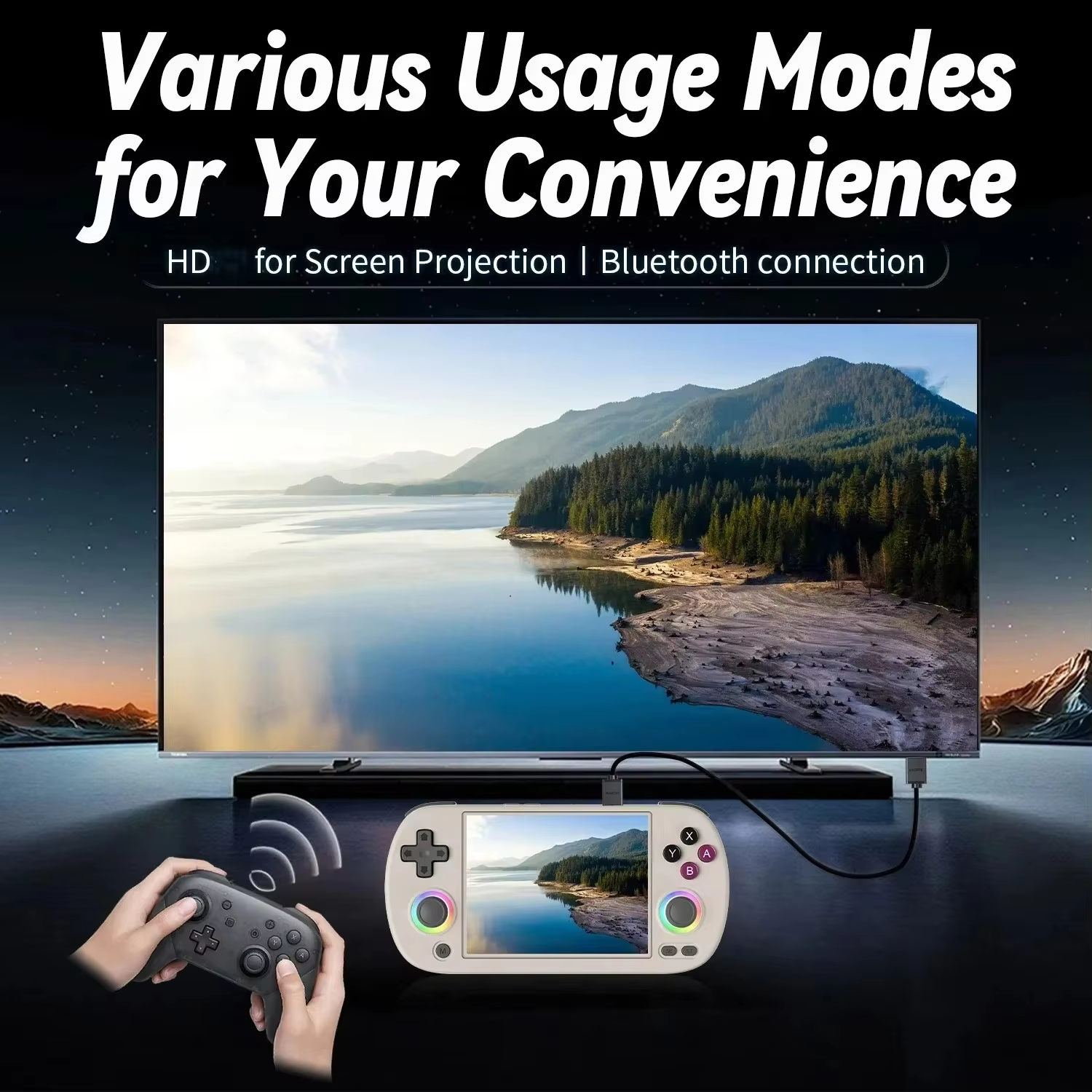 ANBERNIC RG406H Retro Handheld Game RG 406H Video Player Console Android 13 4 Inch Screen Bluetooth WIFI 8G+128G PSP PS2 Player