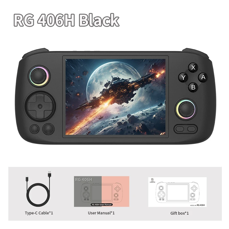 ANBERNIC RG406H Retro Handheld Game RG 406H Video Player Console Android 13 4 Inch Screen Bluetooth WIFI 8G+128G PSP PS2 Player