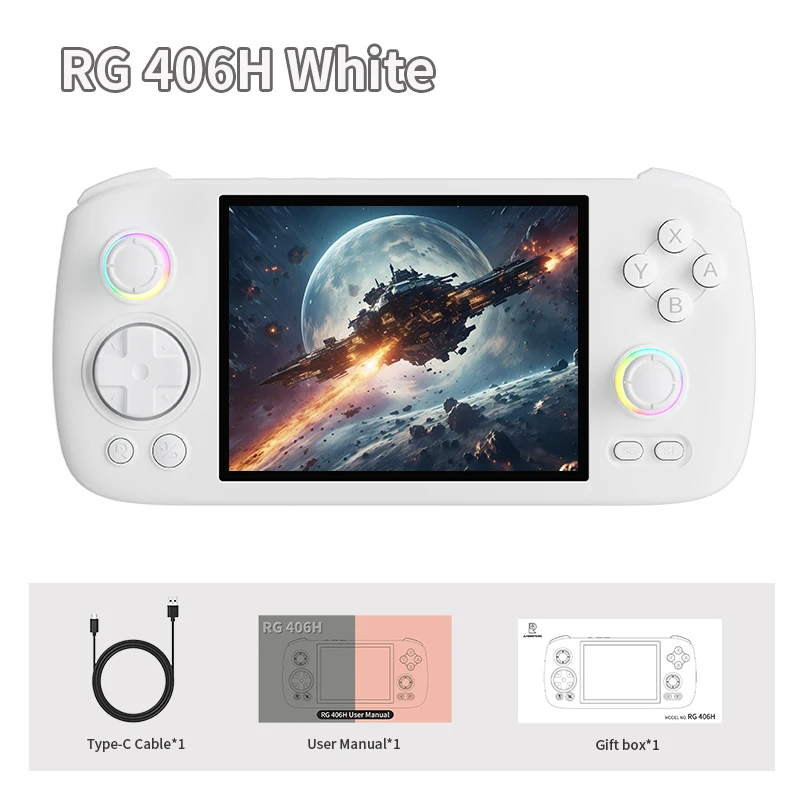 ANBERNIC RG406H Retro Handheld Game RG 406H Video Player Console Android 13 4 Inch Screen Bluetooth WIFI 8G+128G PSP PS2 Player