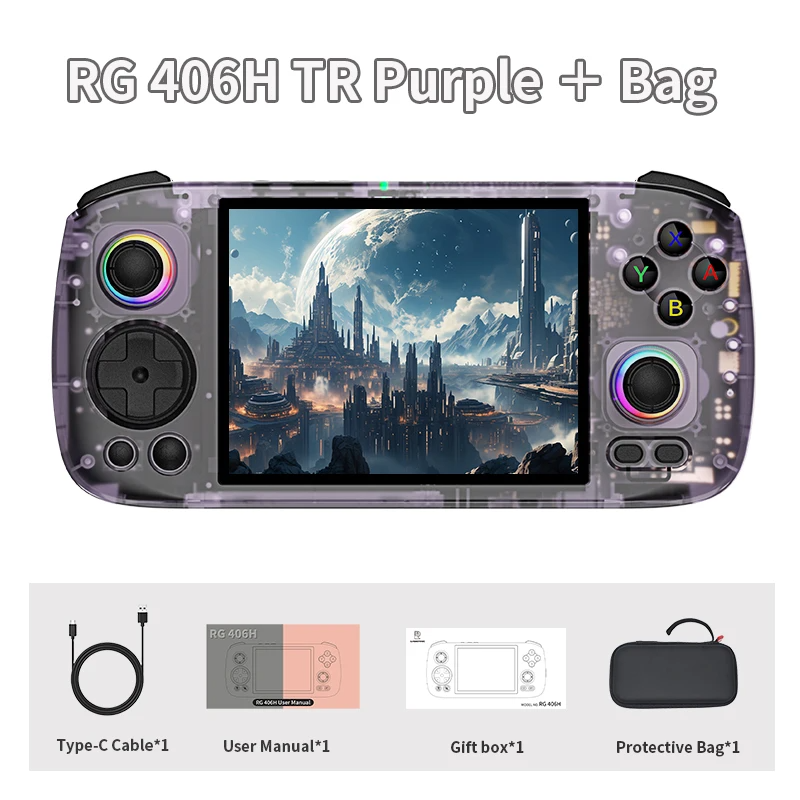 ANBERNIC RG406H Retro Handheld Game RG 406H Video Player Console Android 13 4 Inch Screen Bluetooth WIFI 8G+128G PSP PS2 Player