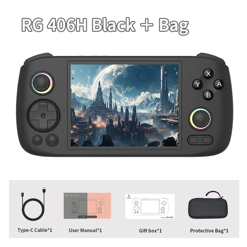 ANBERNIC RG406H Retro Handheld Game RG 406H Video Player Console Android 13 4 Inch Screen Bluetooth WIFI 8G+128G PSP PS2 Player