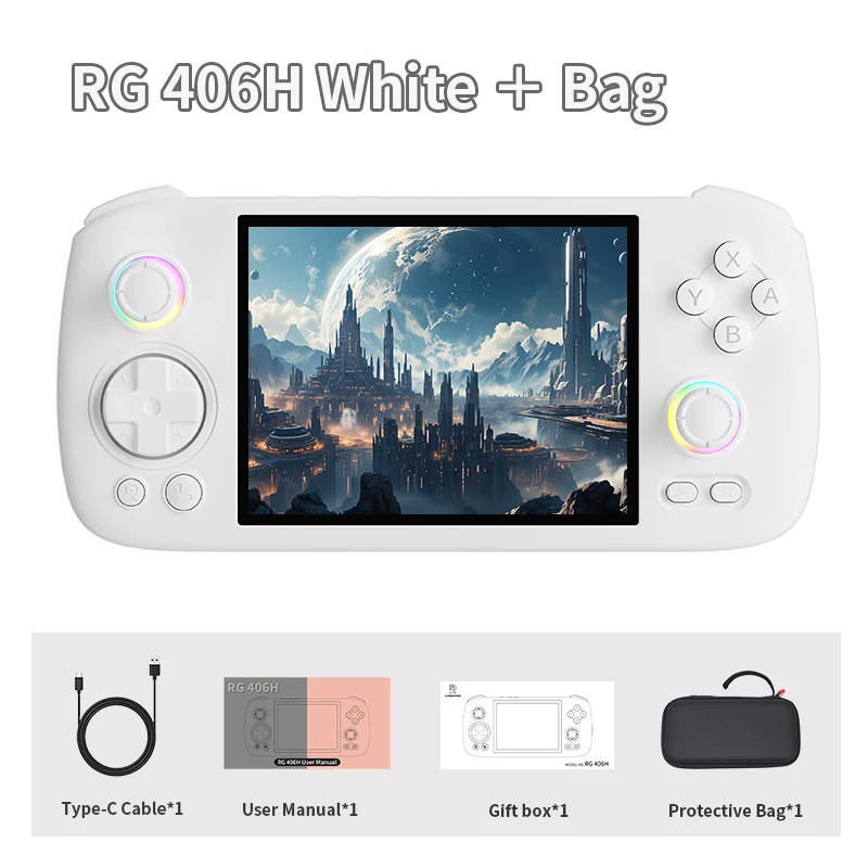 ANBERNIC RG406H Retro Handheld Game RG 406H Video Player Console Android 13 4 Inch Screen Bluetooth WIFI 8G+128G PSP PS2 Player