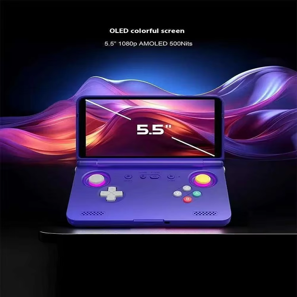 Retroid Pocket Flip2 SD865 5.5”1080p OLED WIFI6 Android Handheld Portable Gaming Console With Hall Rockers Folding Game