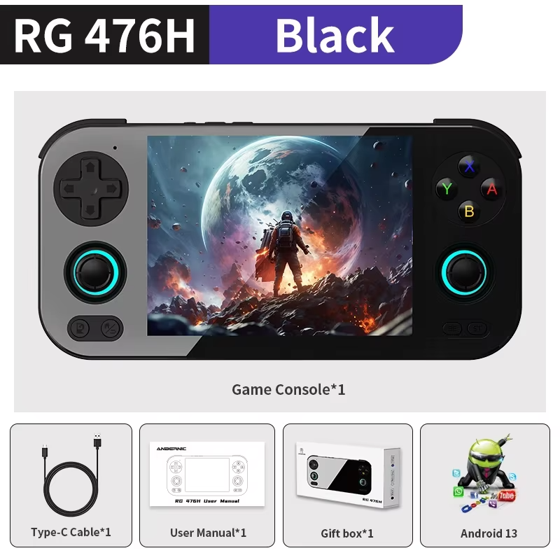ANBERNIC RG476H Retro Handheld Game Video Player Console 4.7-inch LTPS In-Cell Outdoor special Android 13 512G PSP PS2 RG 476H