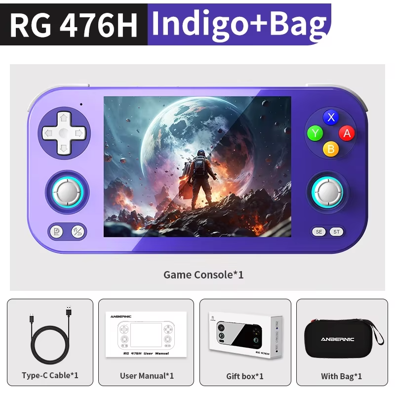 ANBERNIC RG476H Retro Handheld Game Video Player Console 4.7-inch LTPS In-Cell Outdoor special Android 13 512G PSP PS2 RG 476H