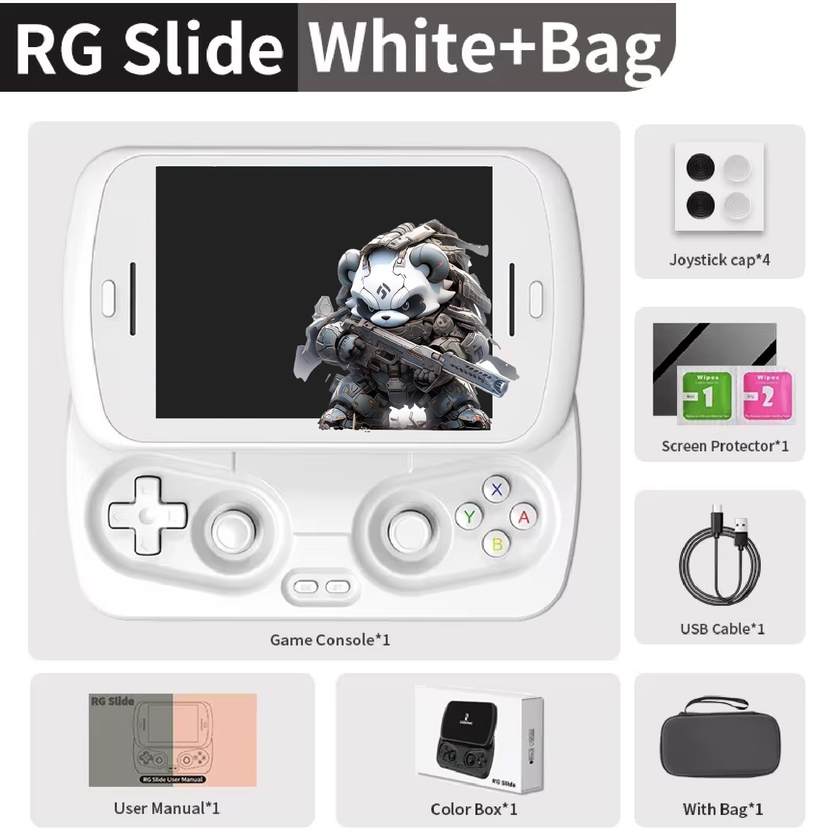ANBERNIC RG Slide Video Handheld Game Console 4.7" LTPS In-Cell Screen Android 5000mAh Support FOTA Wireless Upgrade Streaming