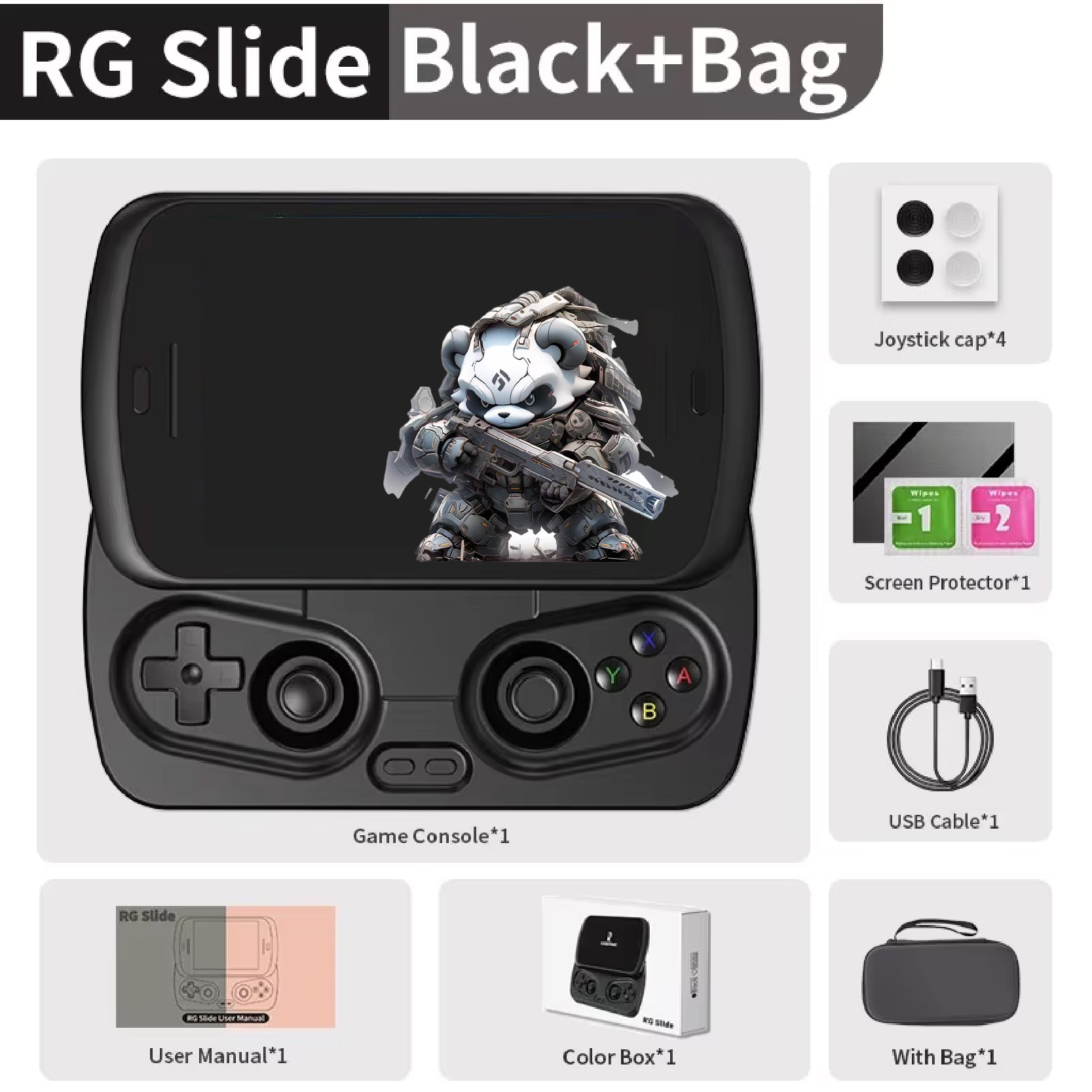 ANBERNIC RG Slide Video Handheld Game Console 4.7" LTPS In-Cell Screen Android 5000mAh Support FOTA Wireless Upgrade Streaming