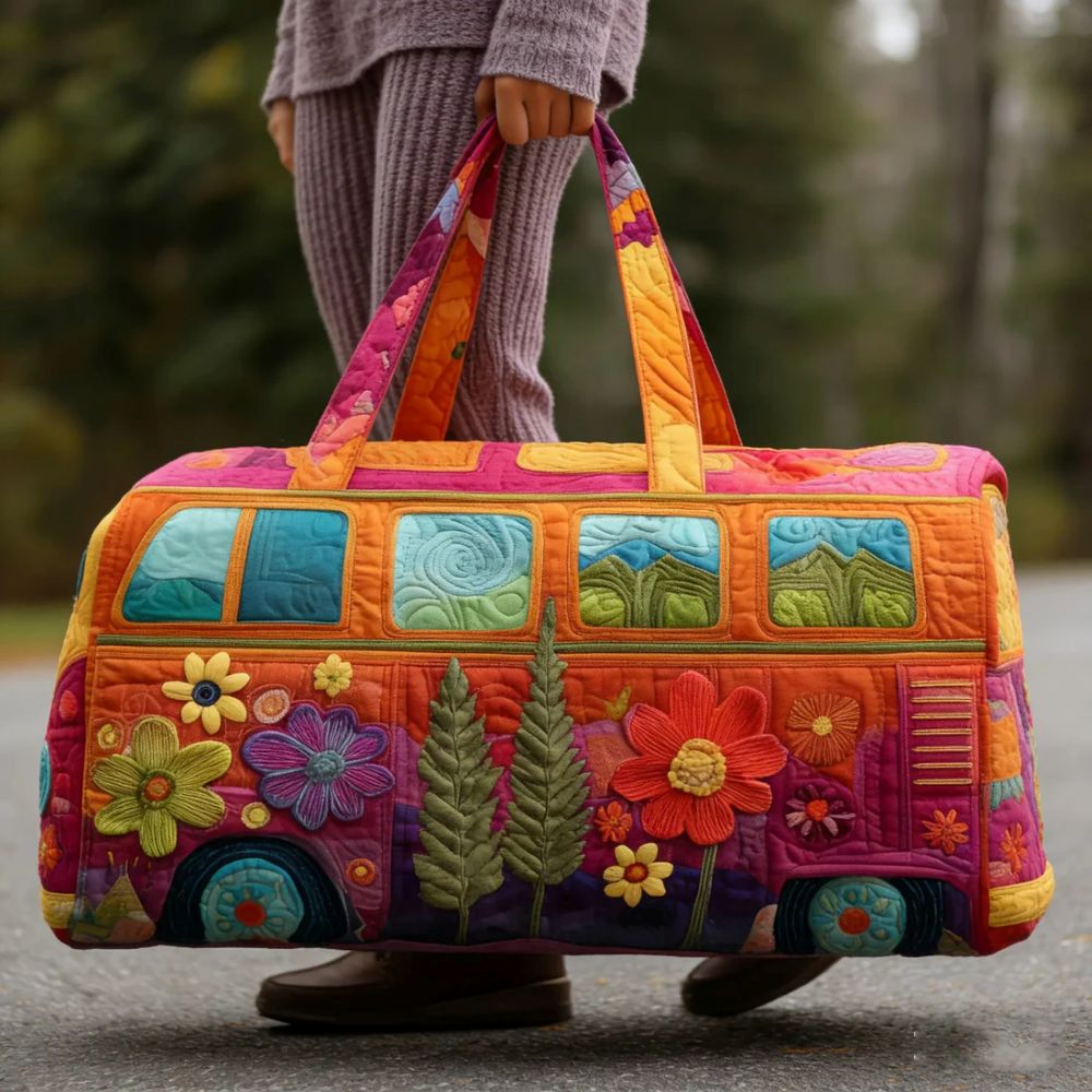 Premium Quilted Boho Travel & Everyday Tote Bag