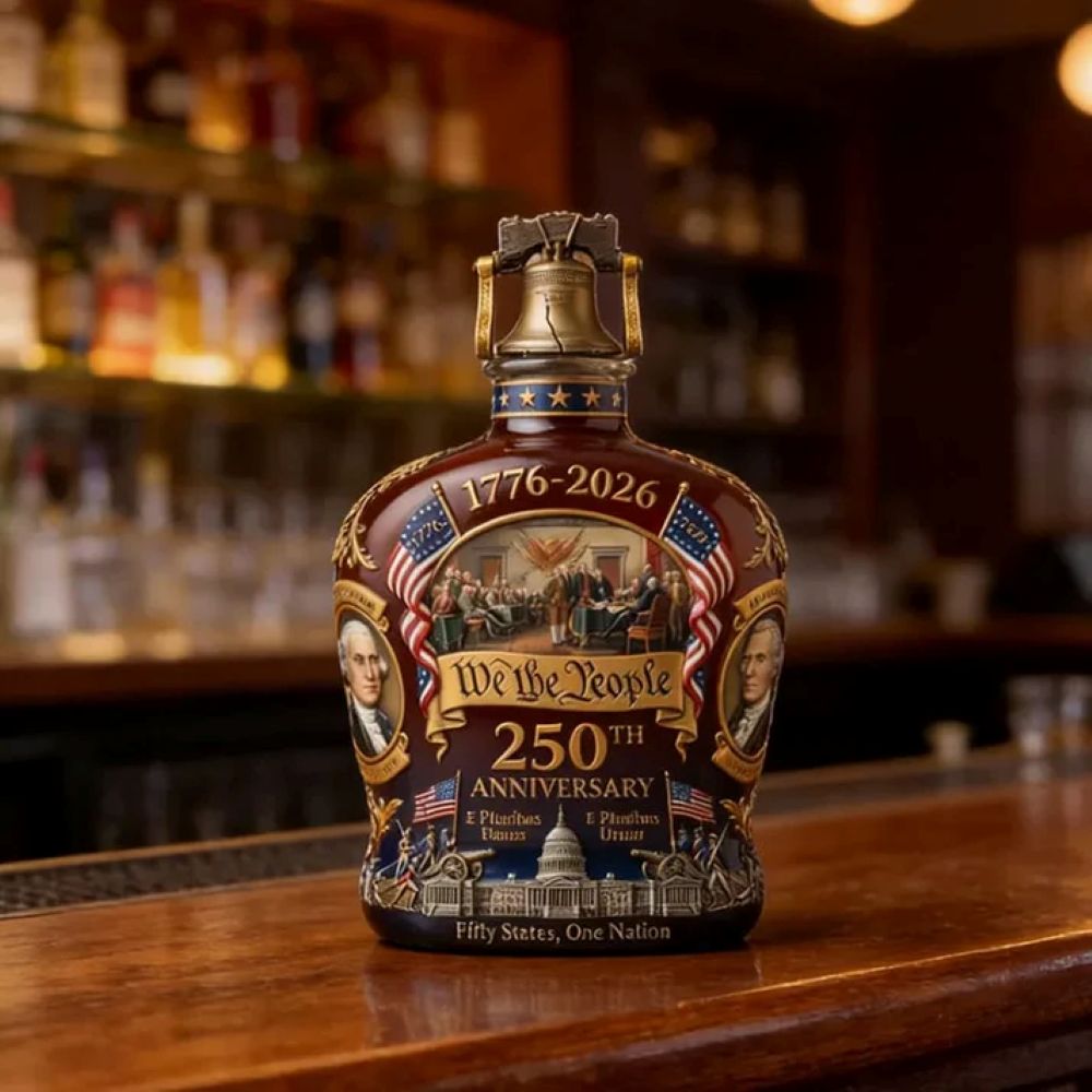 250th Anniversary Whiskey Decanter (1776-2026) – Patriotic Collectible Bottle