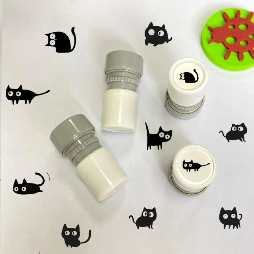 Cute Self-Inking Cat Stamps – 8 Playful Designs