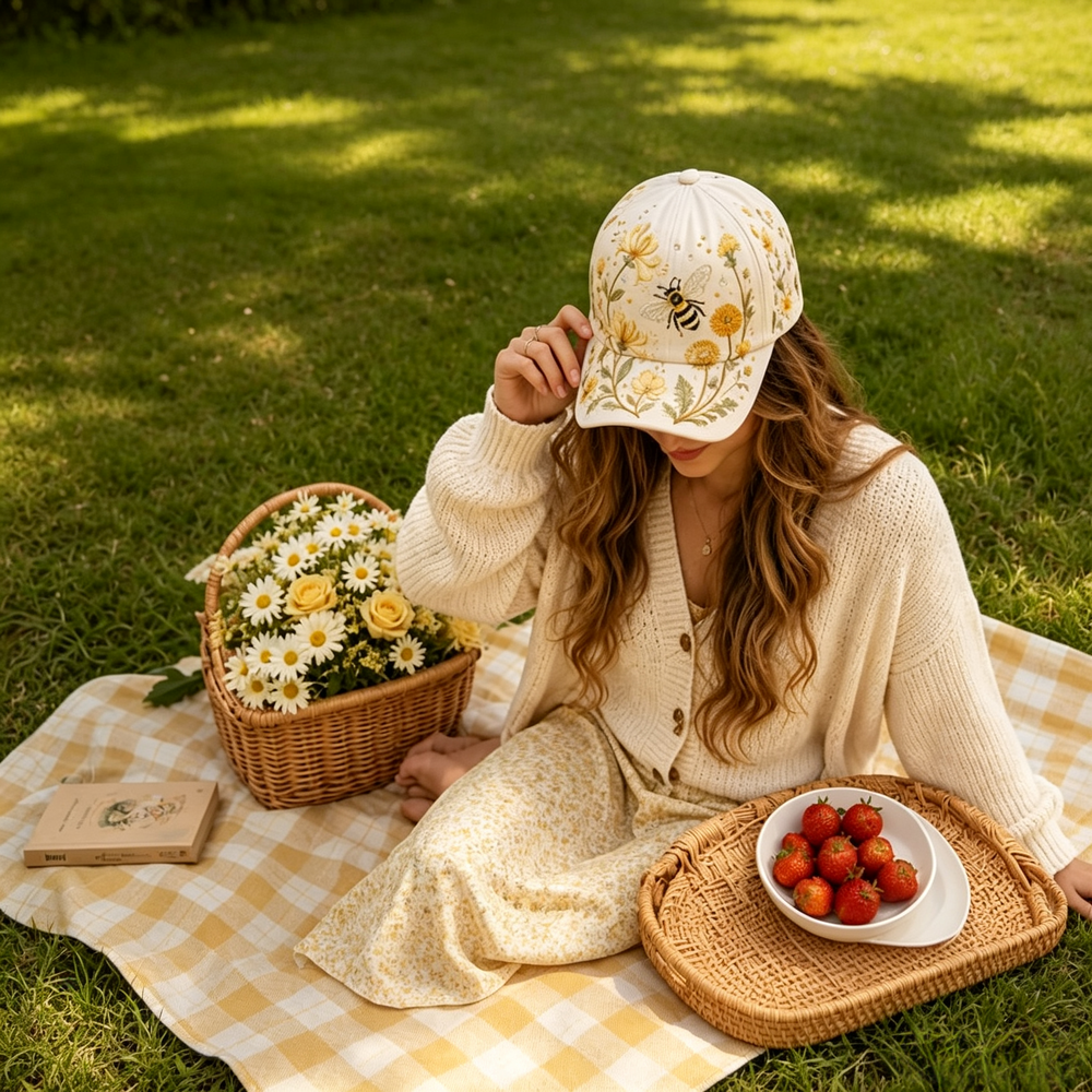 Garden Morning Floral Baseball Cap