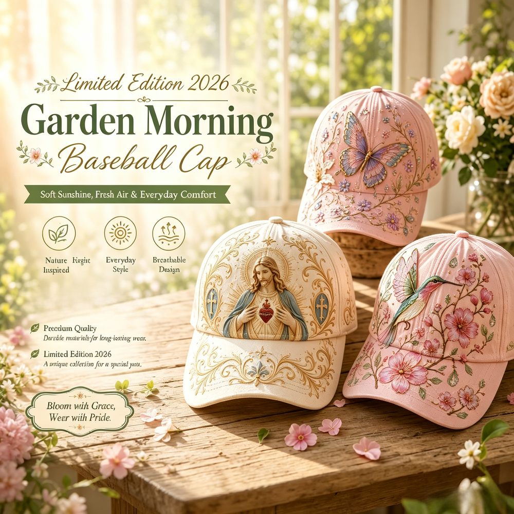 Garden Morning Floral Baseball Cap