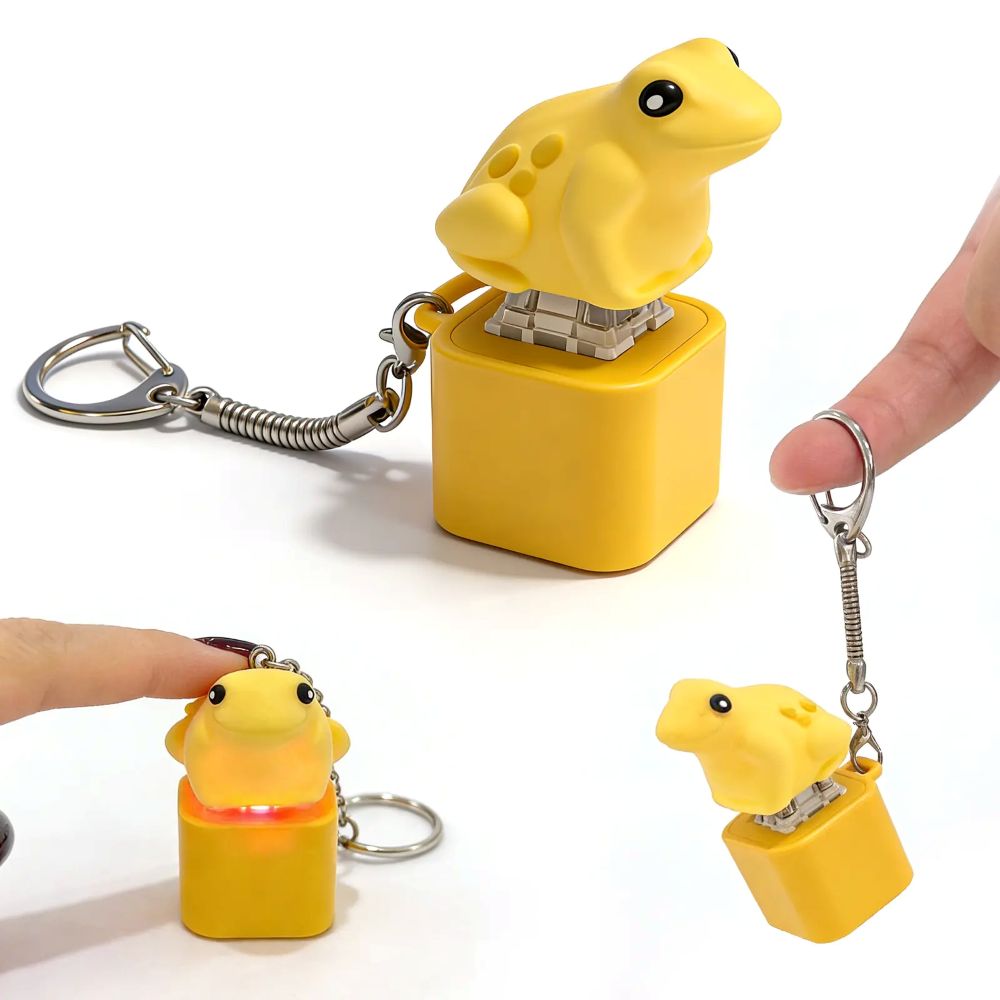 Light-Up Animal Keychain Toy – LED Sound & Color Lights