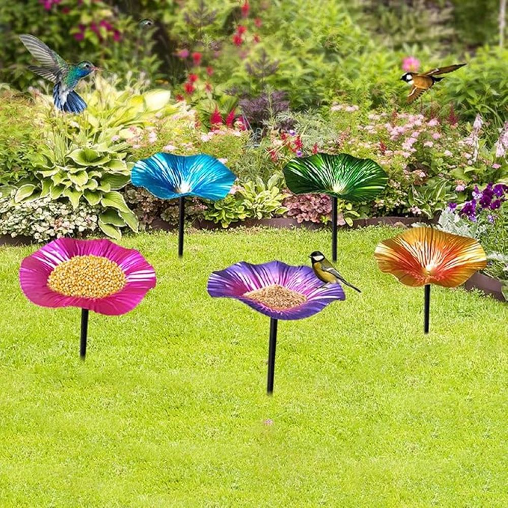 Handmade Metal Flower Garden Stake