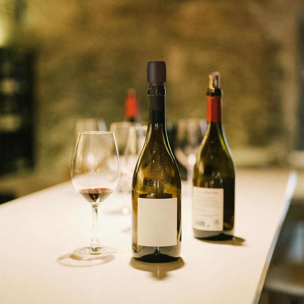 Airtight Reusable Silicone Wine & Champagne Bottle Stopper