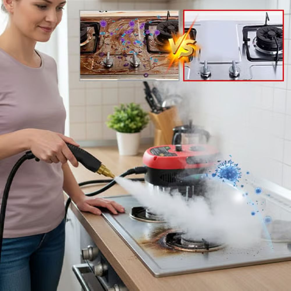 2500W High-Pressure Handheld Steam Cleaner – Chemical-Free Deep Cleaning for Home & Car