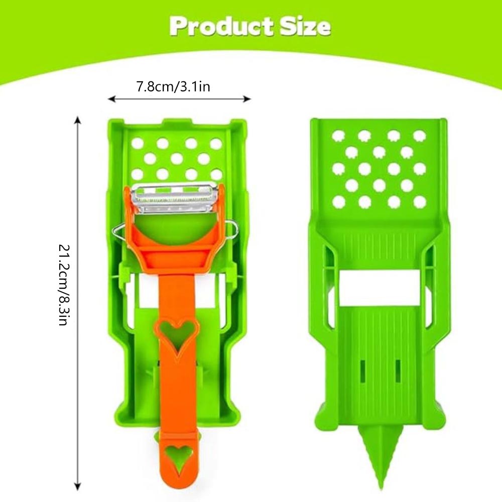 3-in-1 Multifunctional Vegetable Peeler & Kitchen Prep Tool – Ergonomic Stainless Steel Slicer & Julienne Cutter