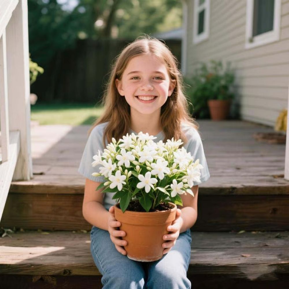 Perfume Jasmine Seeds – Winter Planting, Perennial Blooms & Fragrant Garden Elegance (Only seeds, without flower pot)