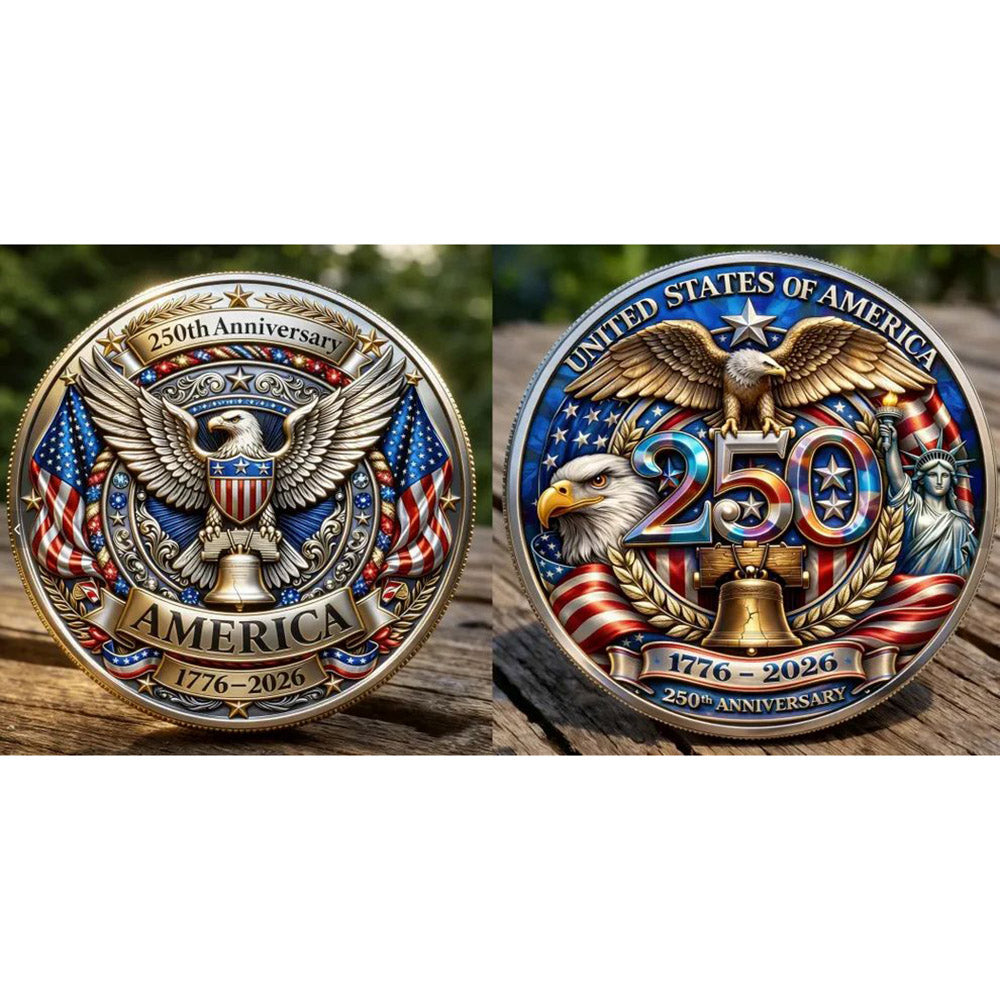 US 250th Anniversary Coin (1776–2026) – Patriotic Commemorative