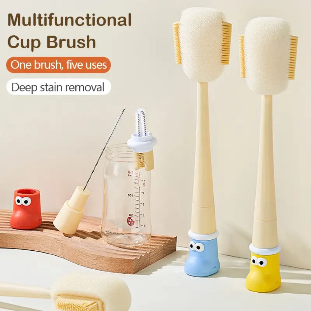 5-in-1 Bottle Cleaning Brush – Deep Clean Cups & Straws