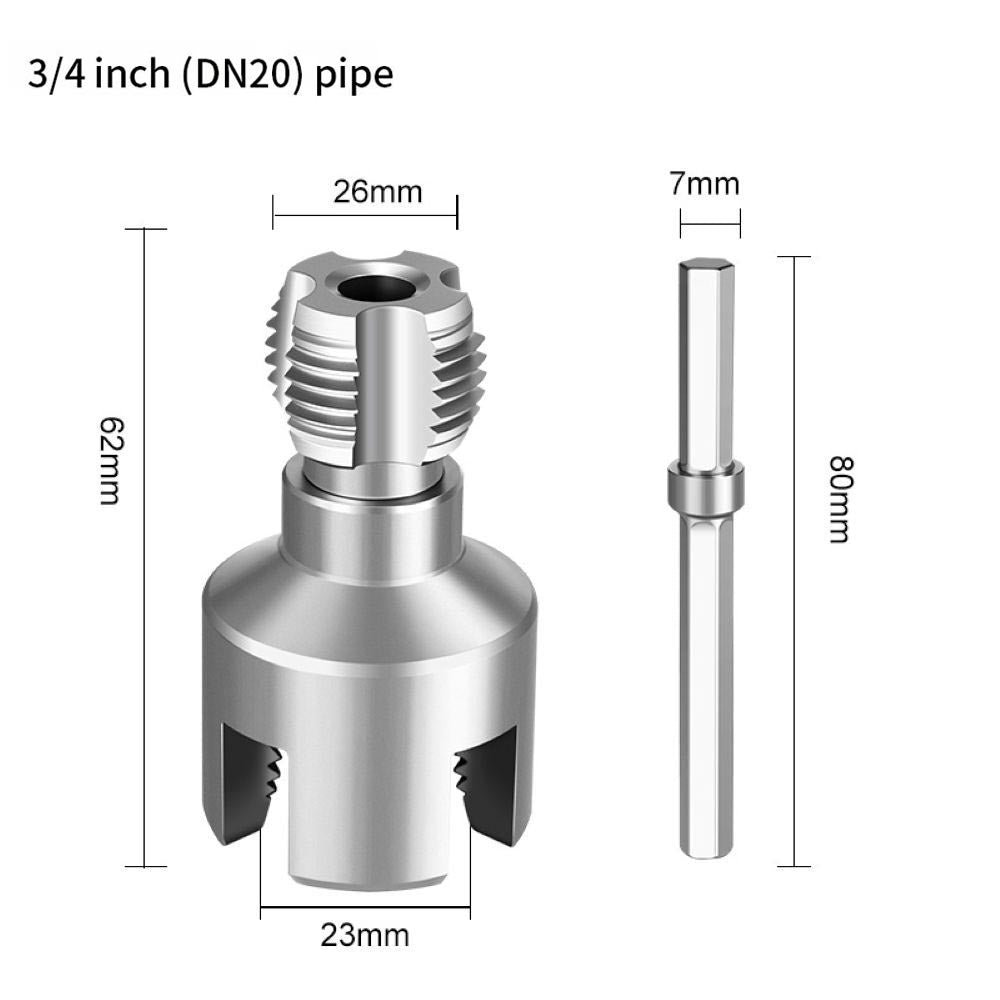 Integrated Internal & External Pipe Threading Tool