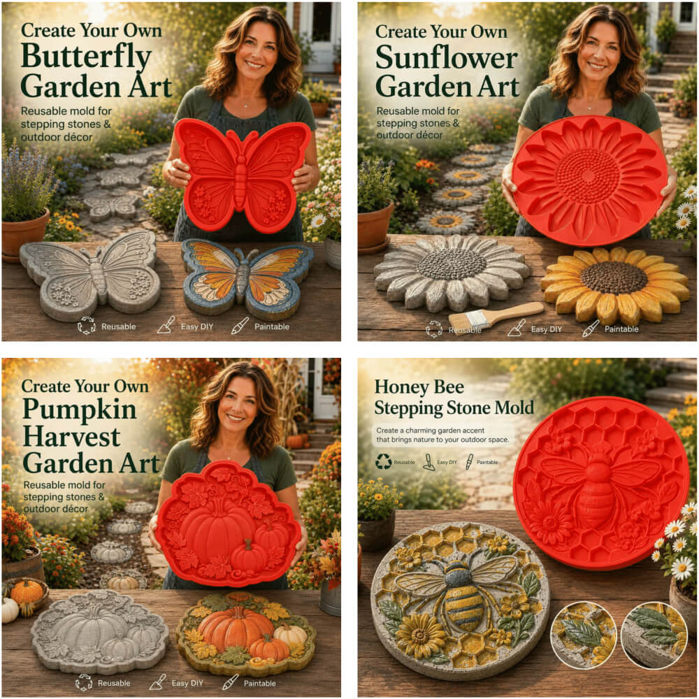 Create Your Own Garden Art – Reusable DIY Stepping Stone Mold