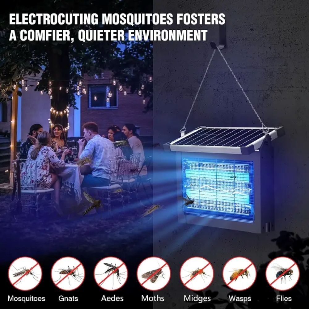 Solar Bug Zapper – Outdoor Waterproof Mosquito Killer